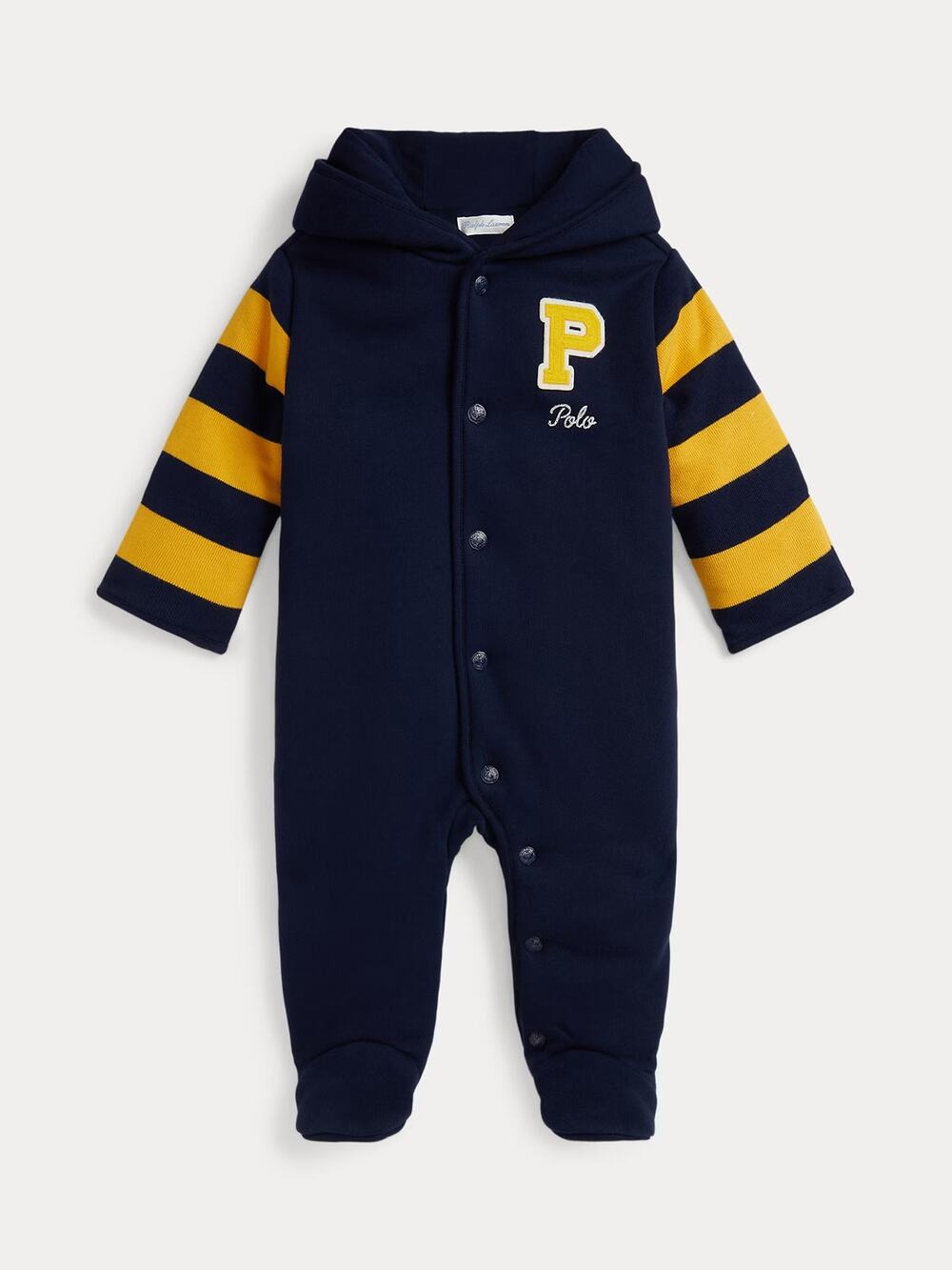 Polo Ralph Lauren Baby Boy Fleece Footed Bunting Navy 6M New